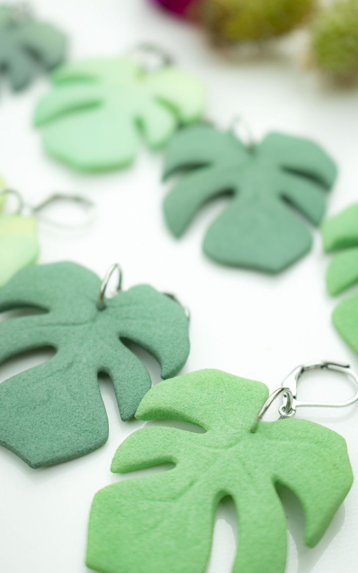 MAUI – Boucles d’oreilles Monstera