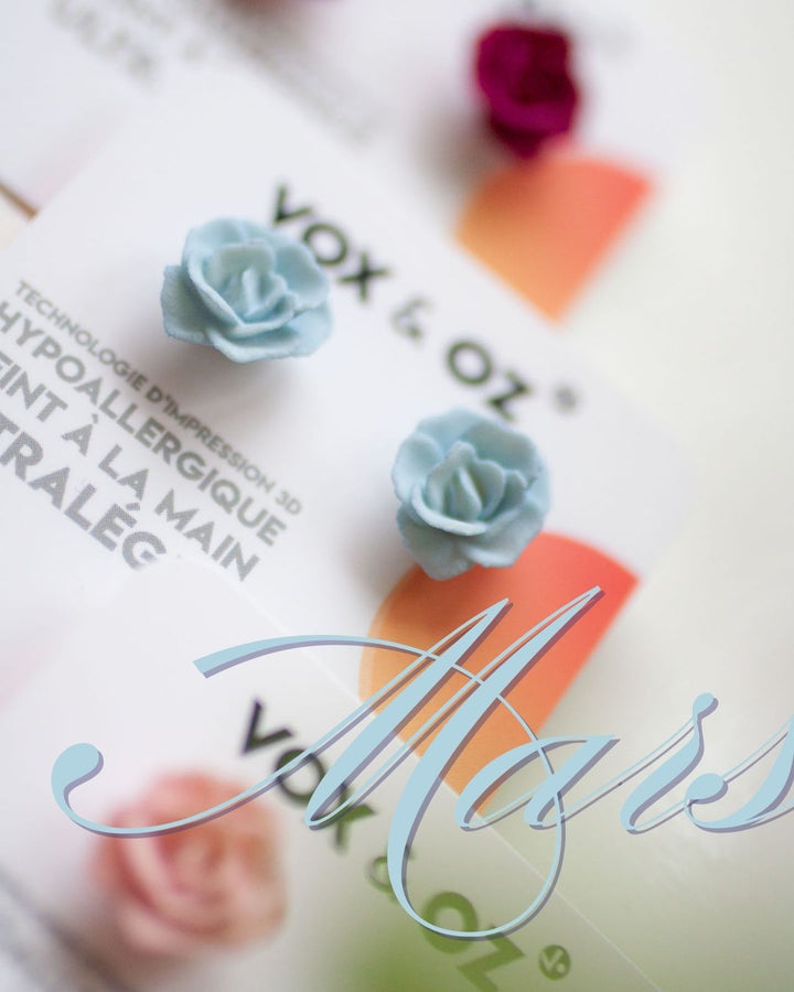 ROSE 3D – Boucles d’oreilles d’anniversaire