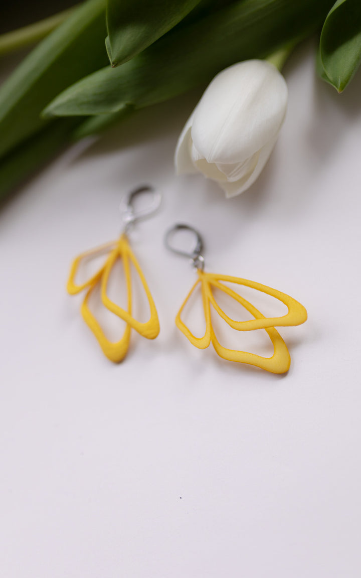 MONARQUE – Boucles d’oreilles ailes de papillon en 3D, ultralégères