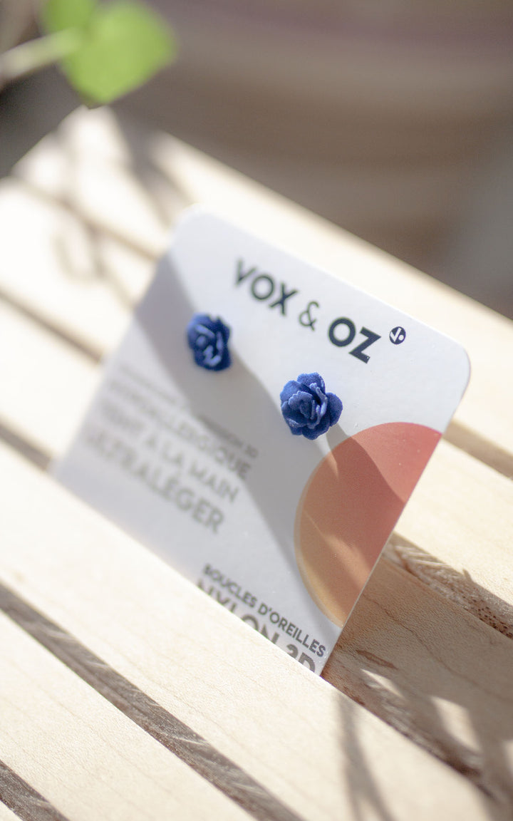 MINI-TANGO – Petites boucles d’oreilles roses 3D | Discrètes & sculpturales