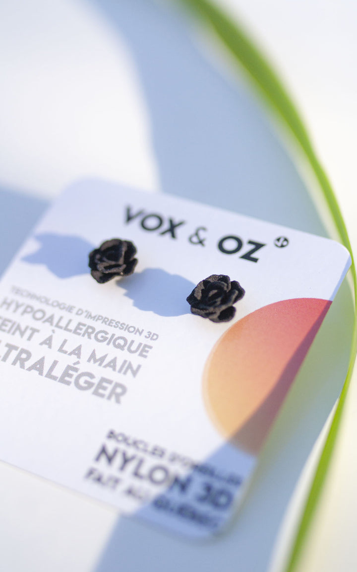 MINI-TANGO – Petites boucles d’oreilles roses 3D | Discrètes & sculpturales