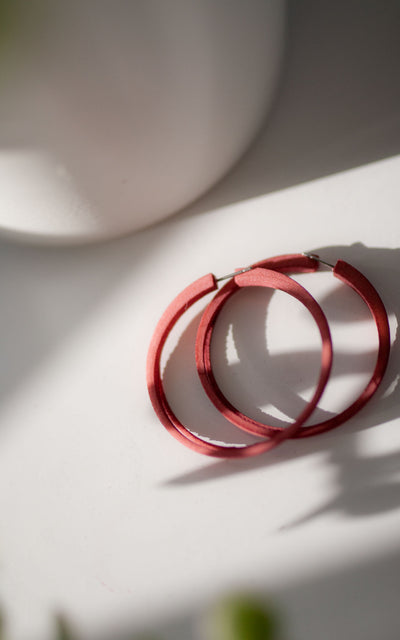 Scoop double rings 4 cm