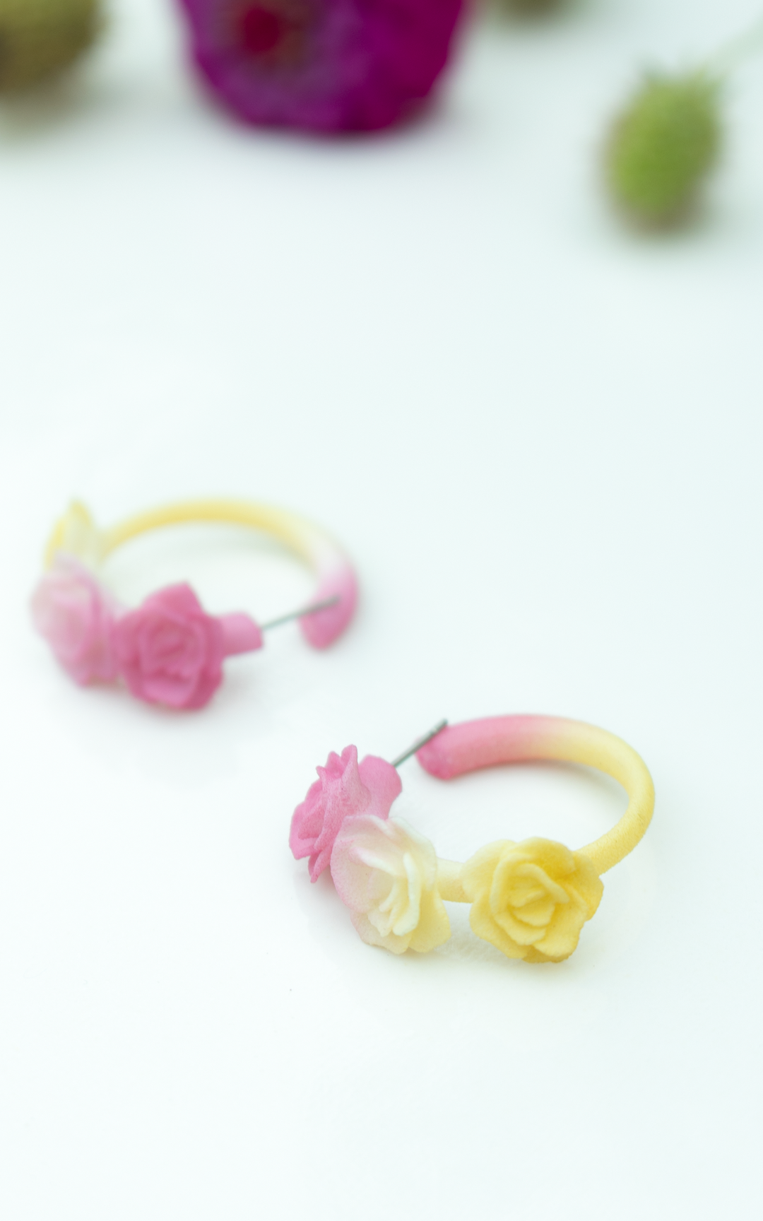 Mini-Flamenco 3D Hoop Earrings