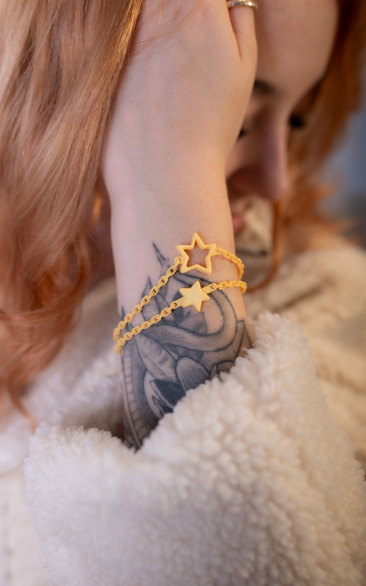 Bracelet d’amitié Étoile STELLA 3D – Duo symbolique ajustable | Vox &amp; Oz
