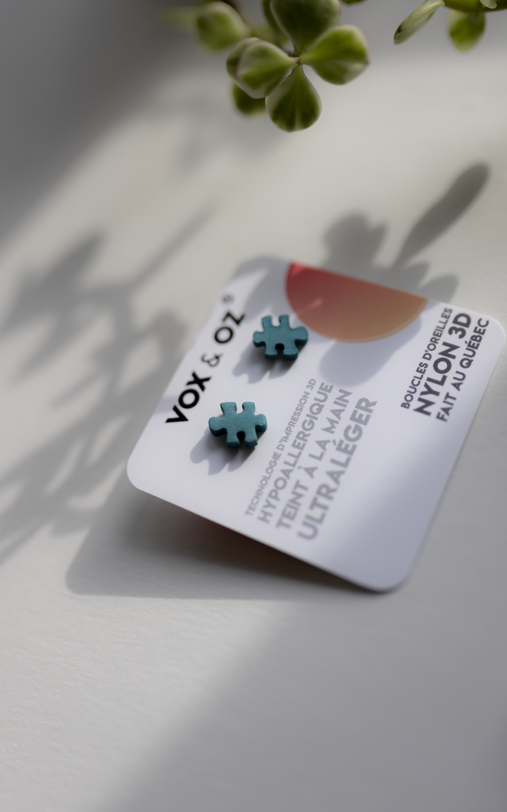 3D puzzle earrings