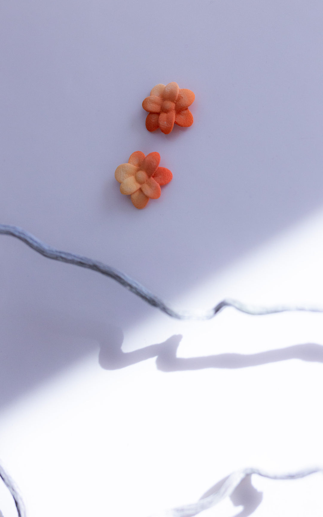 Flower earrings, CHERRY