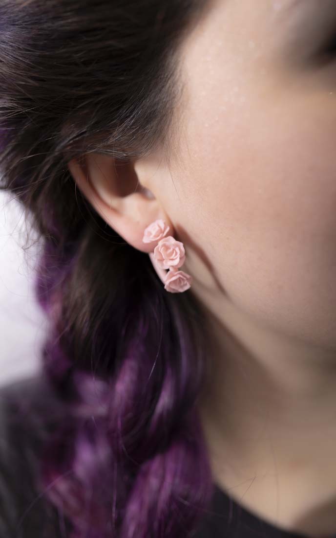 Mini-Flamenco 3D Hoop Earrings