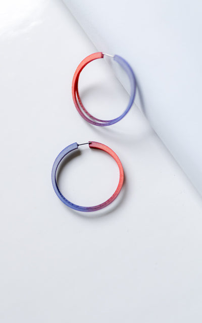 Scoop double rings 4 cm