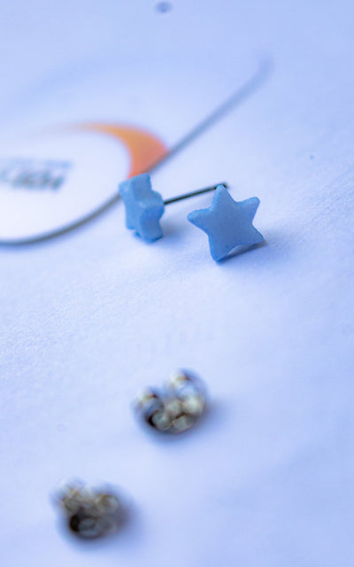 Stella small star 3d stud earrings