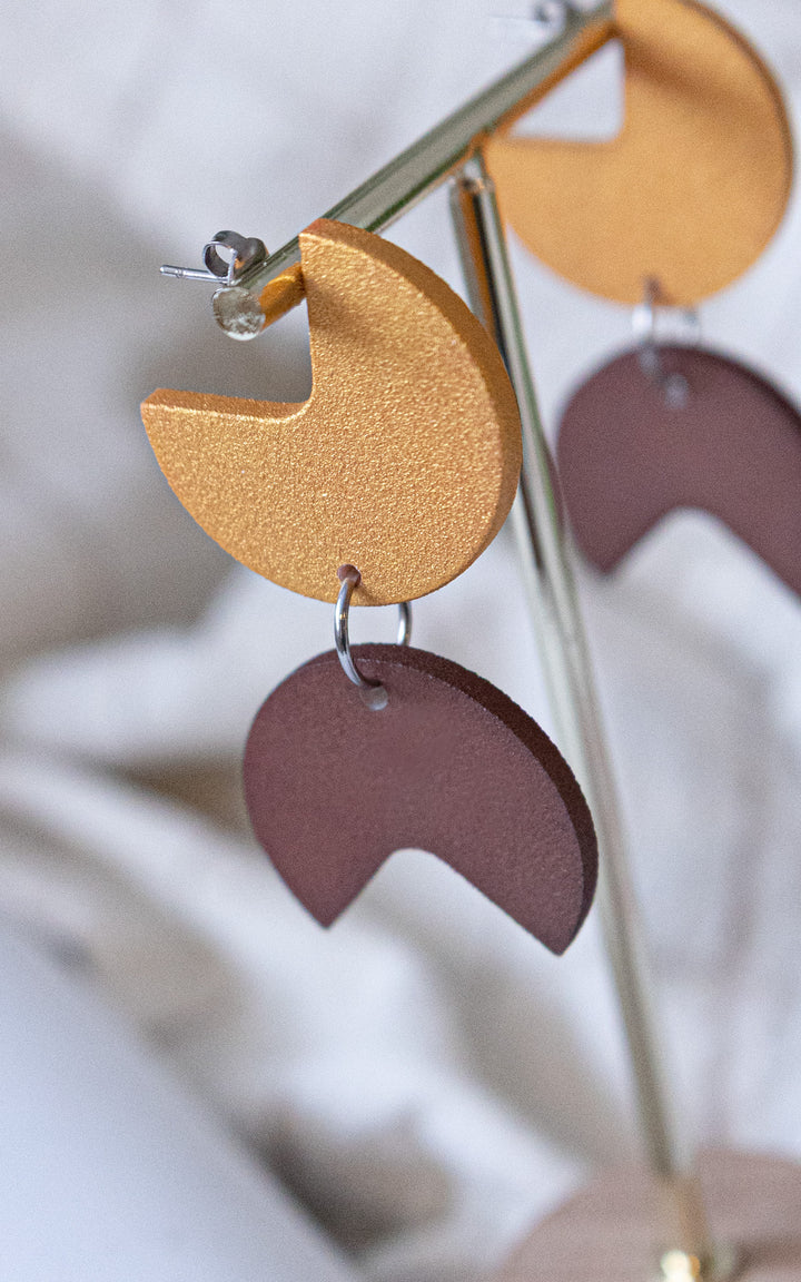 Boucles d’oreilles Cocorally – Bijou graphique ultraléger en nylon recyclé