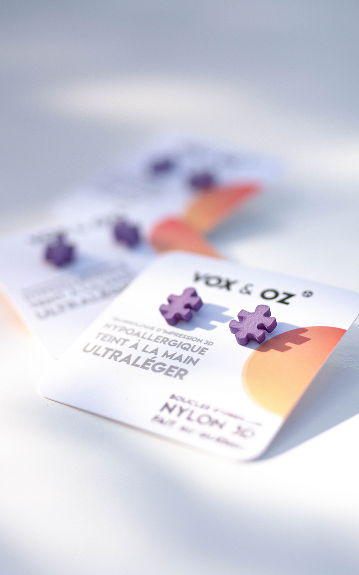 3D puzzle earrings