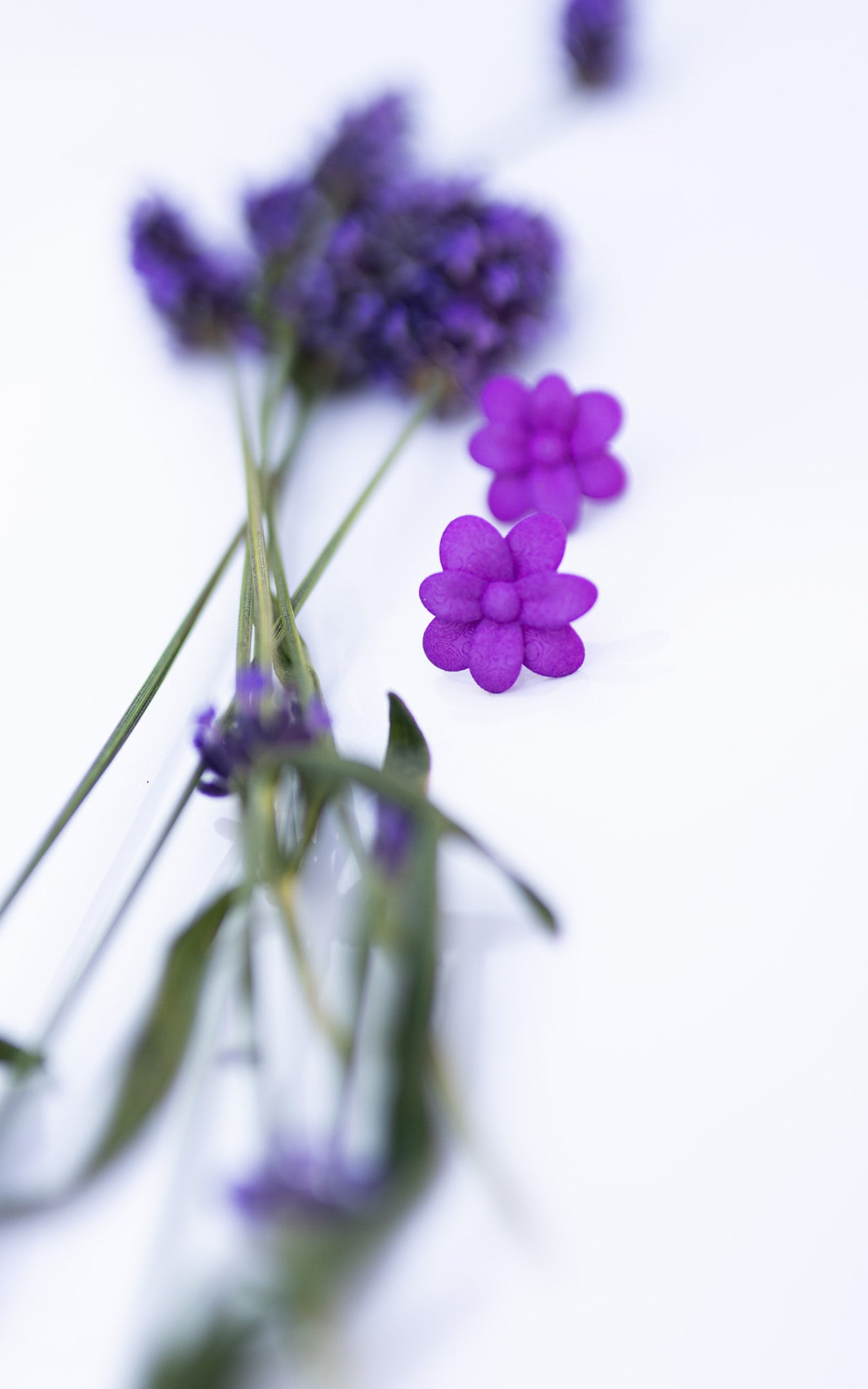 Flower earrings, CHERRY