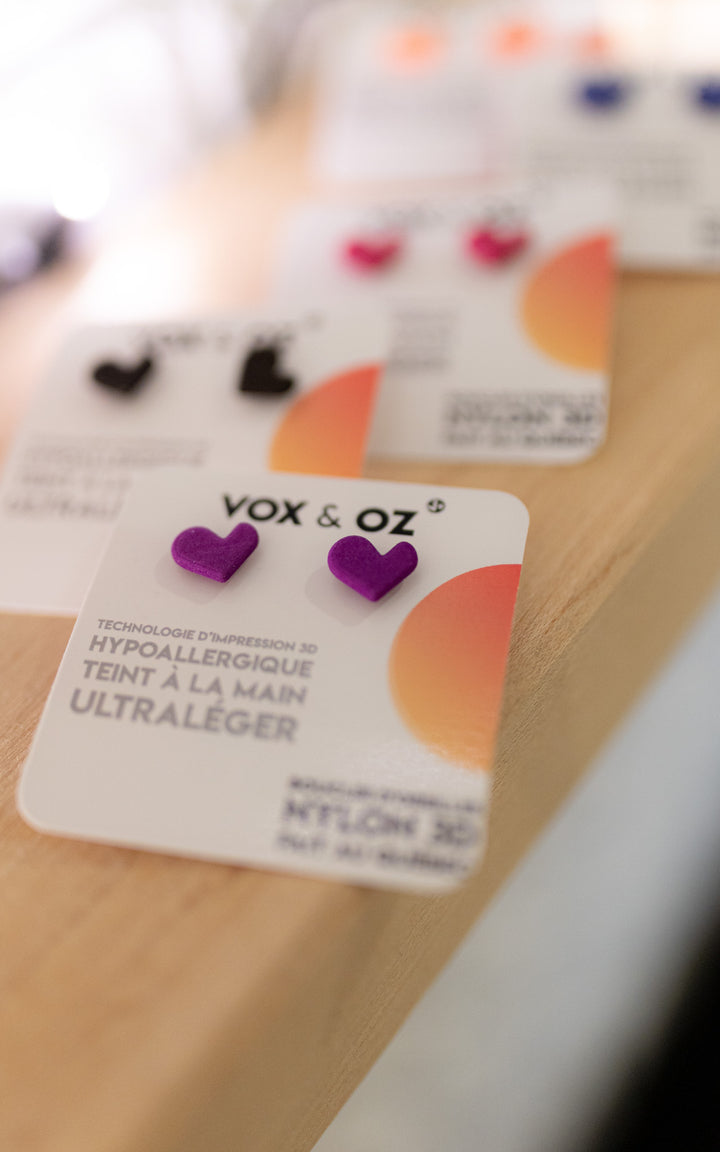 Zamour 3D Heart Earrings