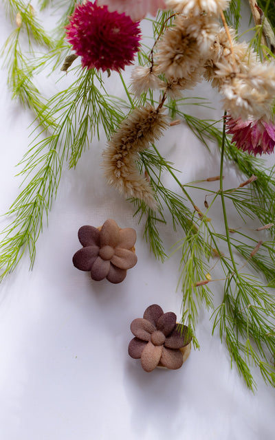 Flower earrings, CHERRY