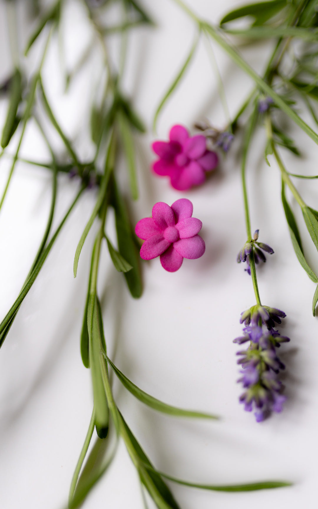 Flower earrings, CHERRY