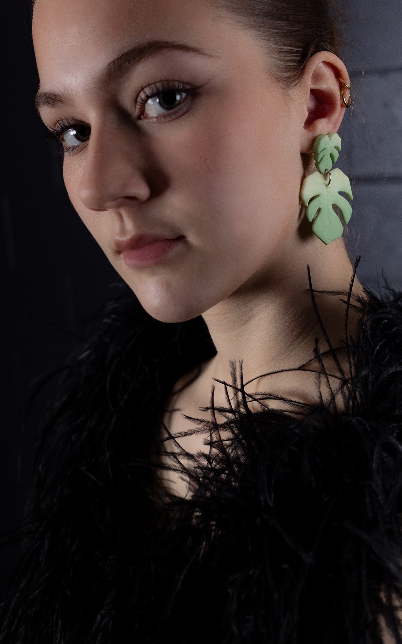 MAUI – Monstera Hanging Earrings