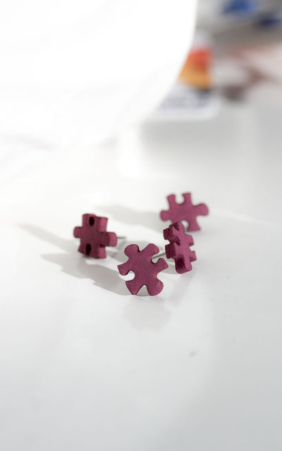 3D puzzle earrings