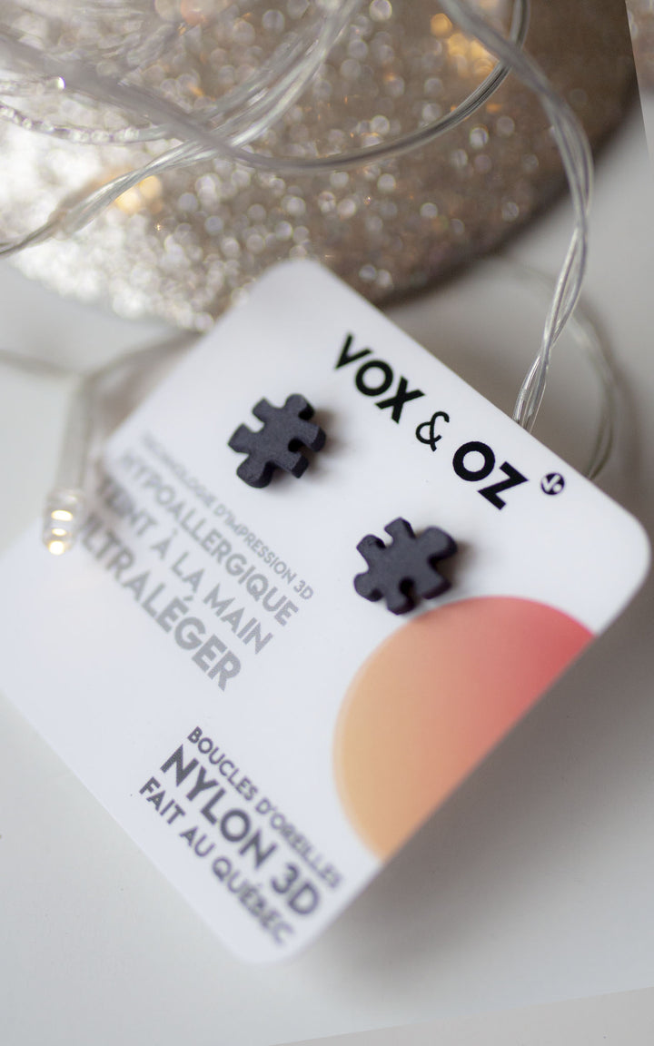 3D puzzle earrings