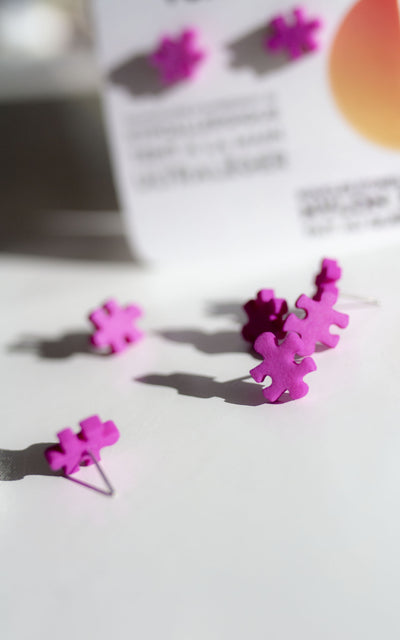3D puzzle earrings