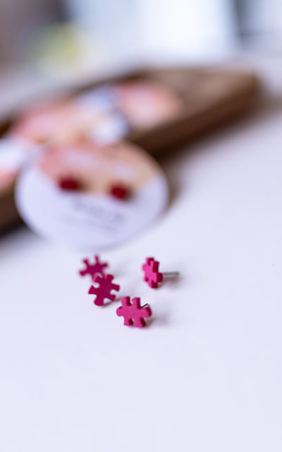 3D puzzle earrings