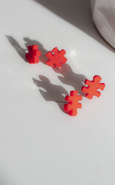 3D puzzle earrings