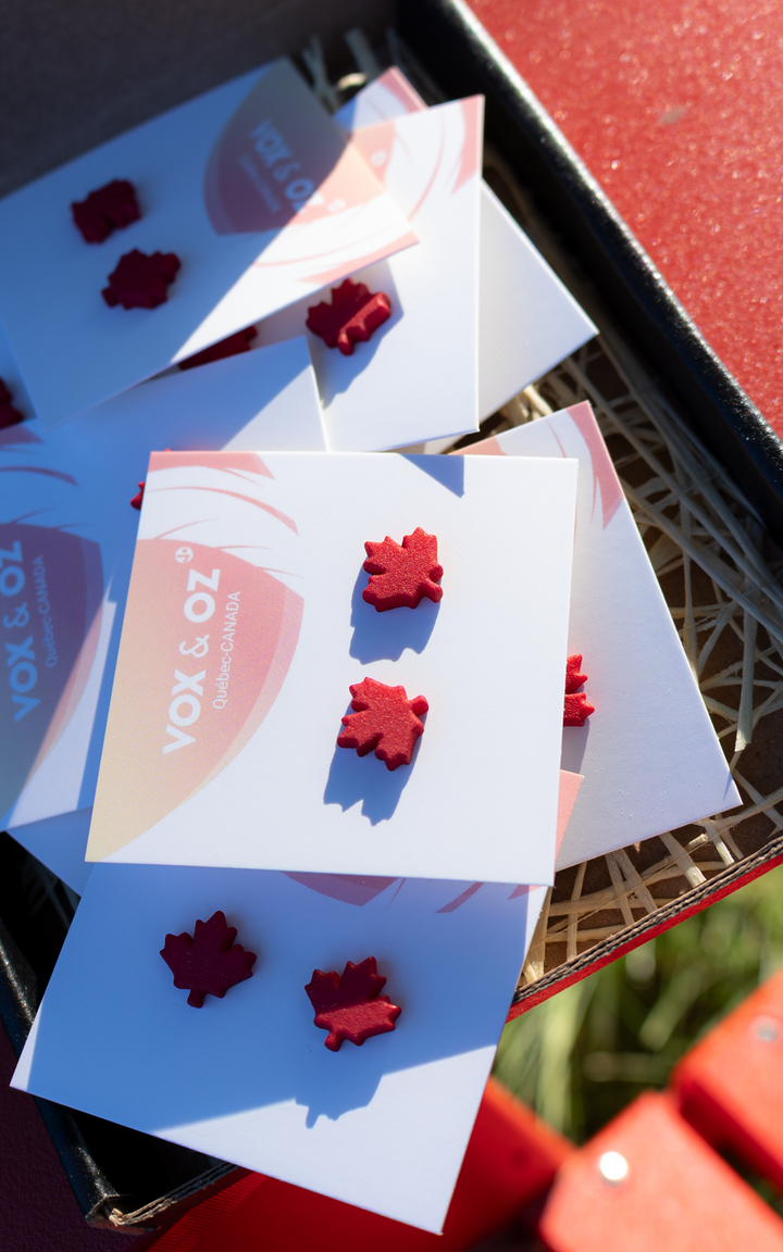 Maple Leaf – Canadian Symbol Stud Earrings