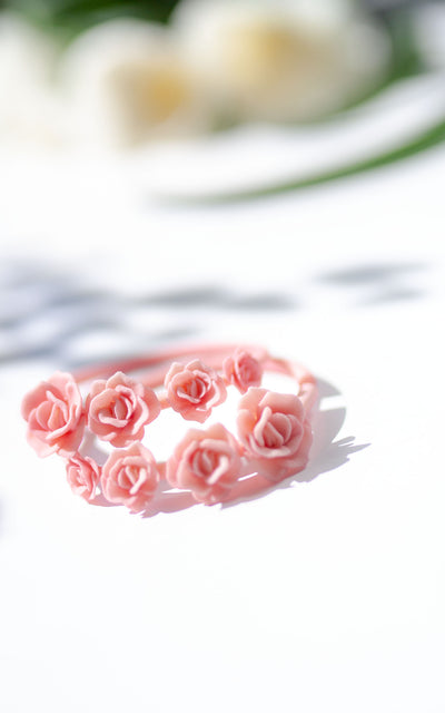 Flamenco 3D rose ear rings